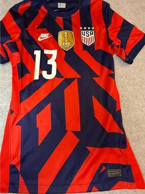 Nike Women's USA Soccer Jersey Navy & Red #13 Size XS